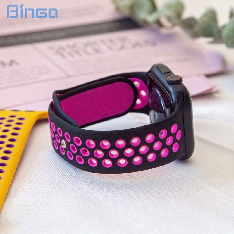 Classic Silicone Watch Band For Apple IWatch 38 40 44 42mm Sport Band Rubber Trap
